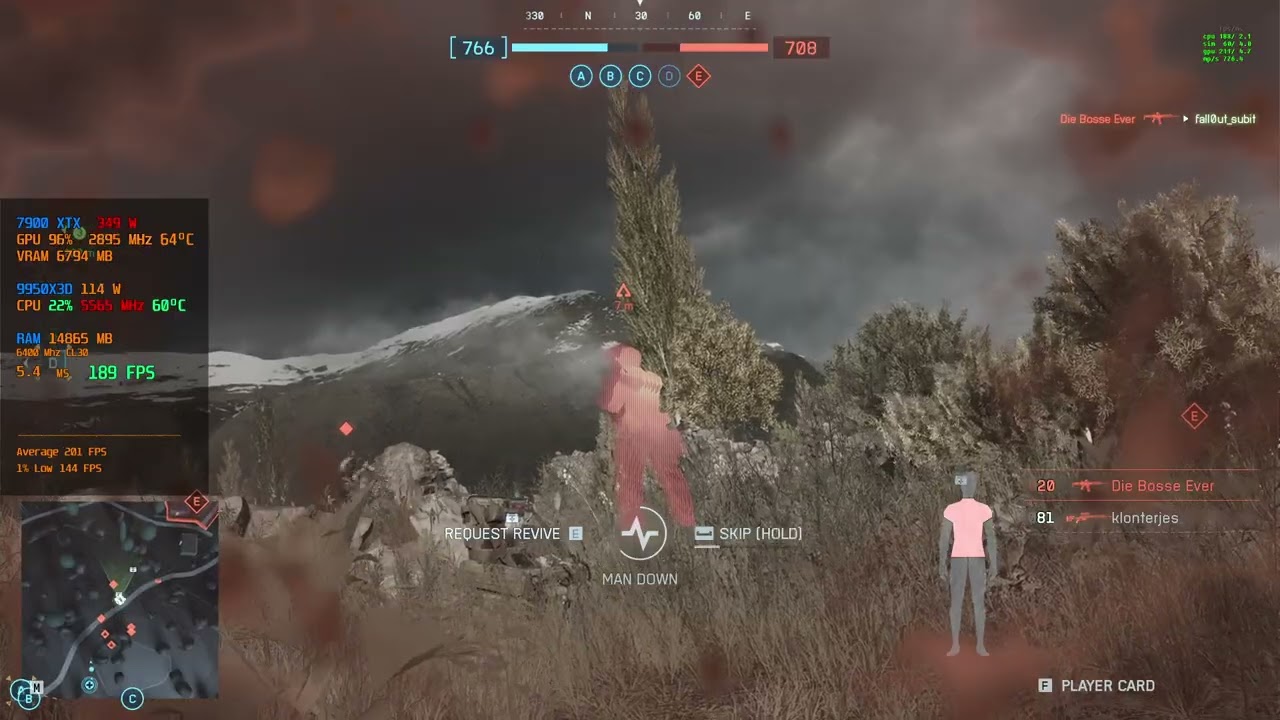 7900 XTX Battlefield 6 1440p Native TAA - Competitive Settings