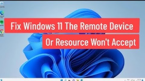 Remote Device or Resource Won