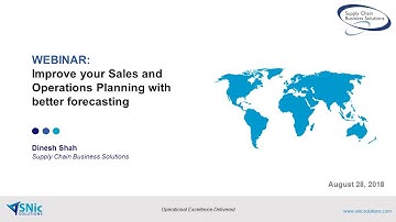 On- Demand Webinar: Improve your Sales and Operations Planning with better forecasting