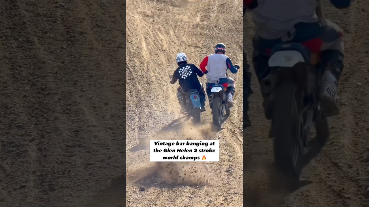 I’ve NEVER Seen Vintage Racers Battle THIS HARD! #2stroke#dirtbike#motocross#racing#fyp#iphone#viral