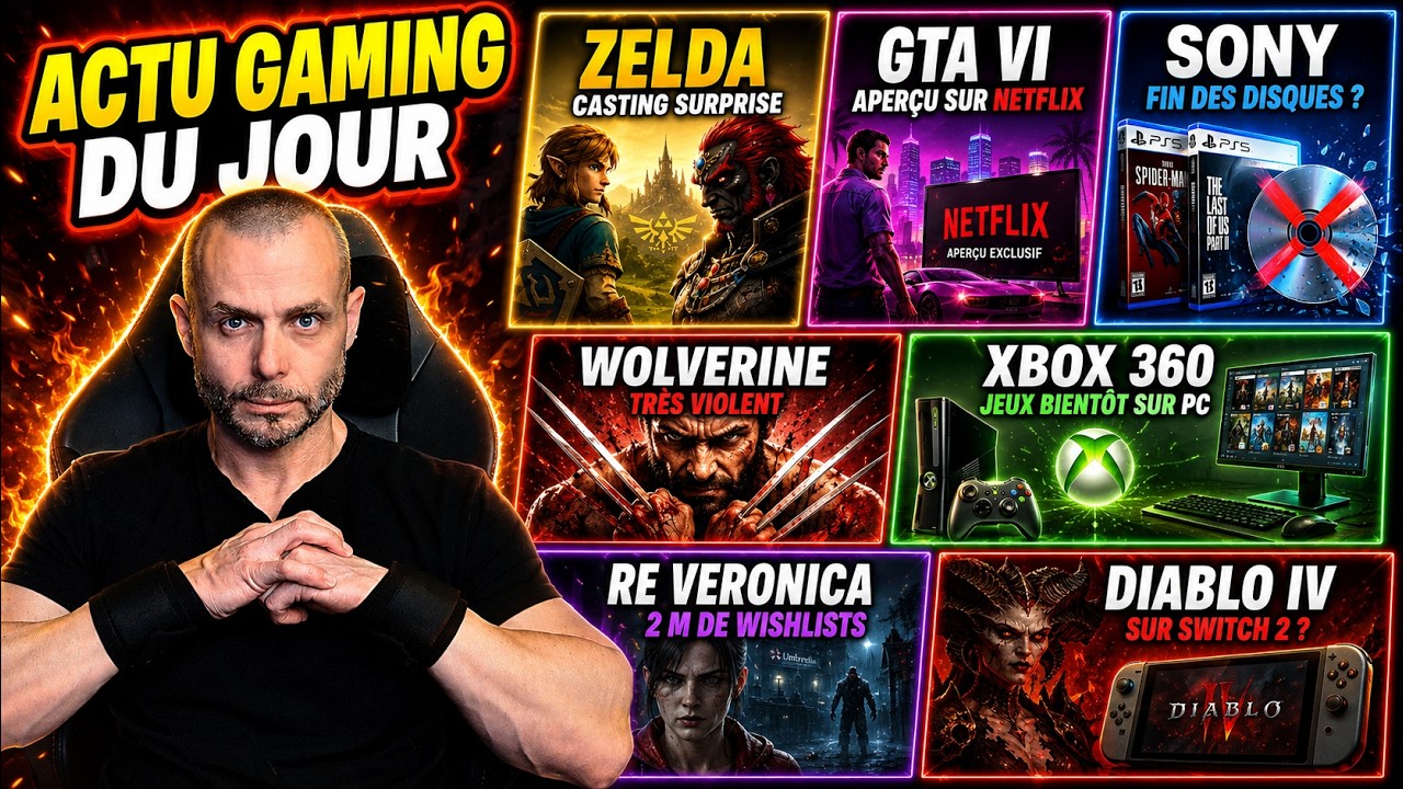 🔥 ACTU GAMING DU JOUR (07 AOUT): GTA VI sur Netflix, Sony enterre les disques,Zelda trouve Ganondorf