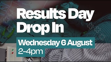 Results Day Drop In 📅Wednesday 6 August 2025 ⌚️2-4pm