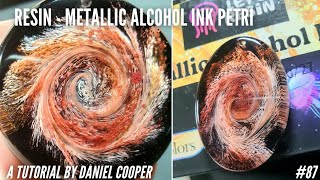 #87. Resin Metallic Alcohol Ink Petri PENDANTS. A Tutorial by Daniel Cooper