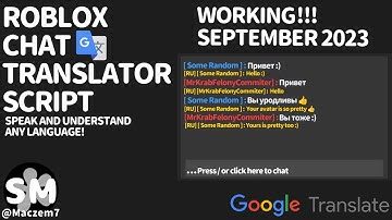 Roblox Chat Translator Script September 2023