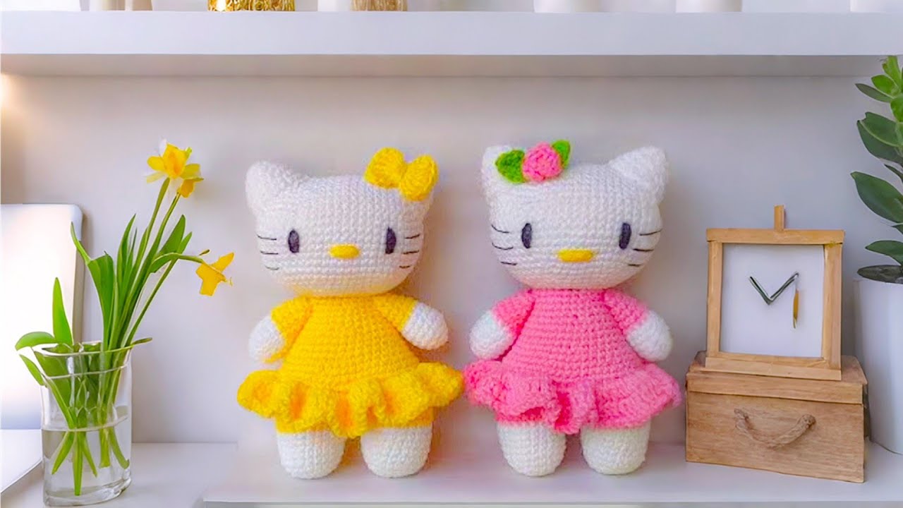 Hello Kitty амигуруми |  Искусство Тха |  #amigurumi #crochet #hellokitty