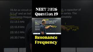 NEET 2026 Question 19 | Resonance frequency in RLC circuit | easy calculation based question |