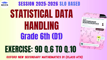 Class 6 Mathematics | Exercise 9D Questions 6 to 10 | Discrete and Continuous Data Explained