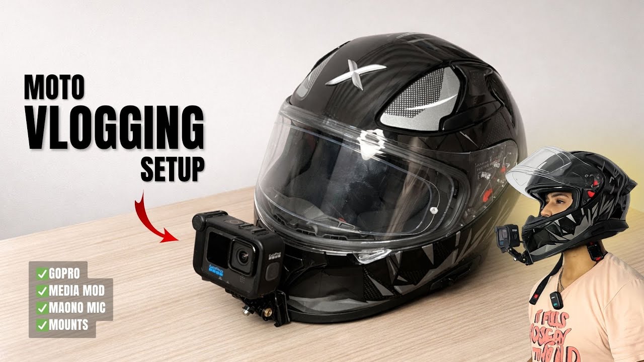 Best Gopro Moto Vlogging Setup on Helmet | How to Install Mic & Gopro Mounts 