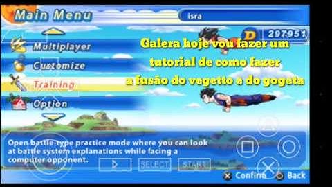 Tutorial de como fazer a fusão do Vegetto e Gogeta no DBZ Budokai Tenkaichi Tag Team