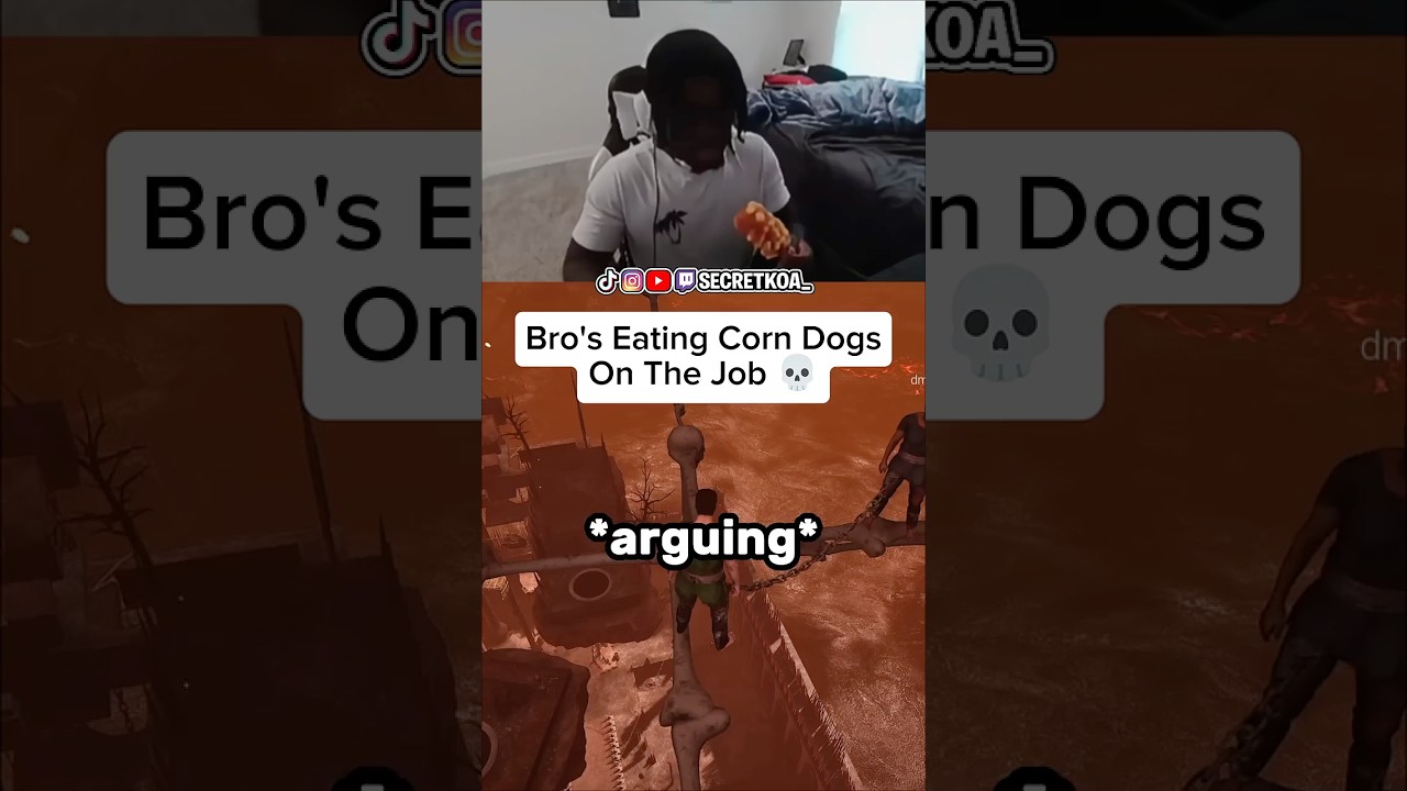 Bro’s Eating Corndogs on the job💀