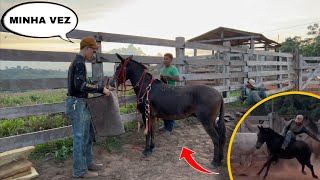 SEGUNDA MONTARIA NO BURRO NOVO DA FAZENDA