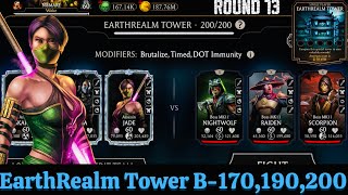 Earthrealm Tower Final Round Boss Battle 200 & 170,190 Fight + Reward MK Mobile 2024