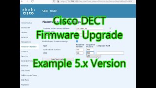 Cisco DECT Firmware Upgrade Example 5.x Version