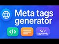 Meta Tags Generator for SEO Optimization for FREE