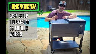 Permasteel 80-Quart Outdoor Patio Standing Cooler with Wheels - Product Review