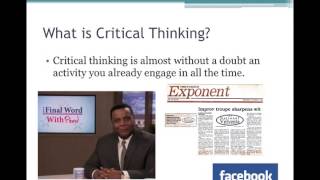 PHIL 120 Critical Thinking Video 1 (Unit 1)