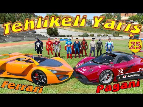 Ferrariciler Vs Paganiciler Orumcek Adam Tehlikeli Yaris Youtube