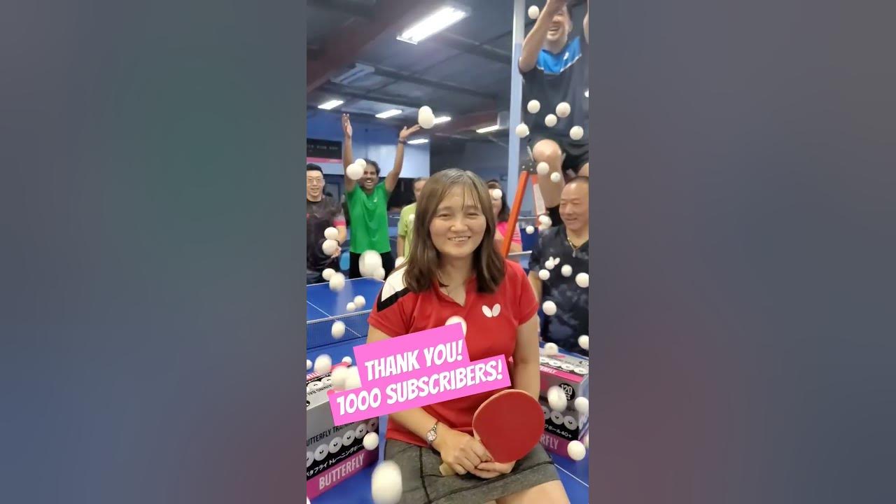 1000 balls drop for 1000 subscribers! butterfly Latta olympian 