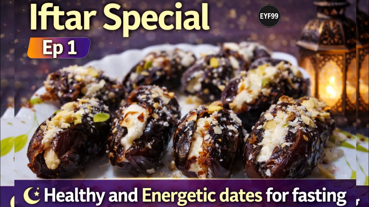 Healthy Stuffed Dates for Iftar  | Ramadan Special No Cook Recipe | Iftar special Ep 1