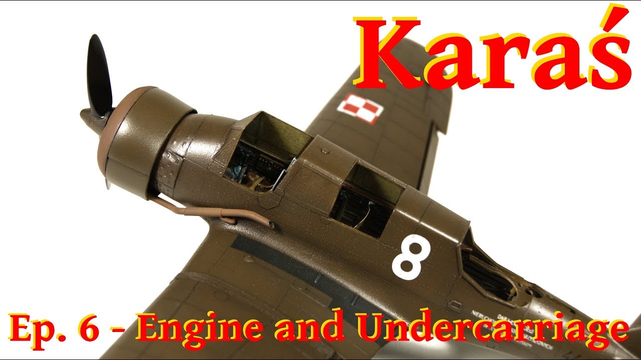 Model Karaś PZL-23A - 1/48 Mirage Hobby - Engine and Undercarriage