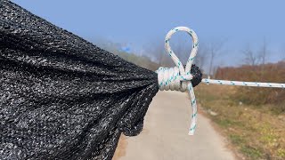 How to tie a simple tarp corner knot to make shelter or tent by Knot Master 89,029 views 4 months ago 1 minute, 36 seconds