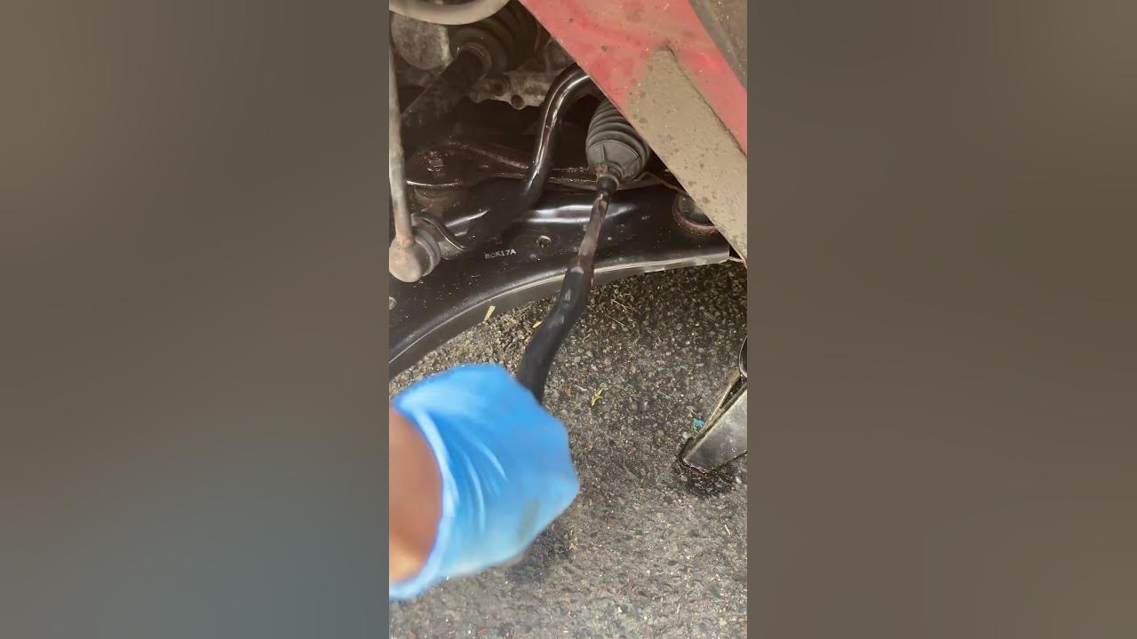 A bad outer tie rod end - YouTube
