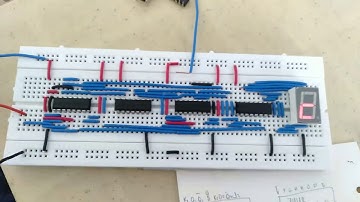 4-Bit Synchronous Up Counter Using 7-Segment