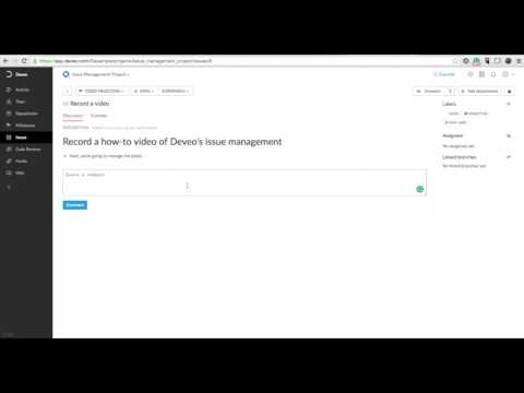 How to use issue tracking in Deveo