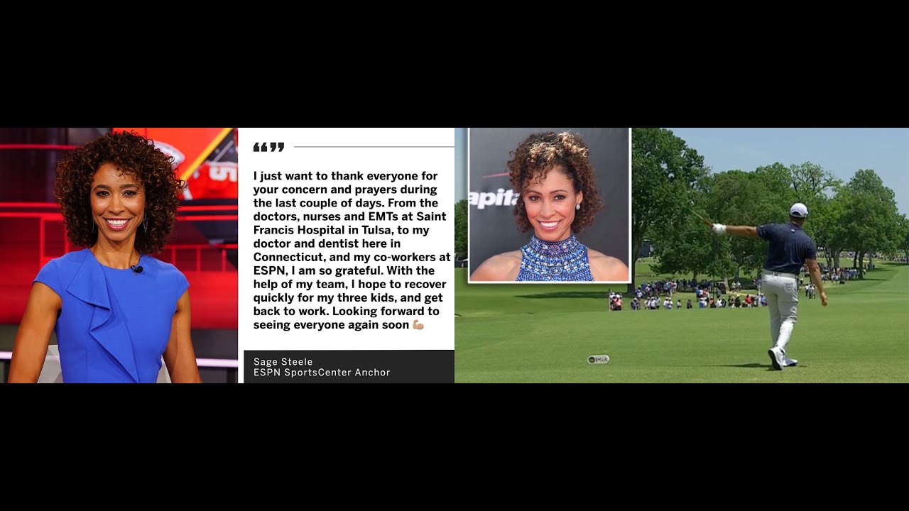 Sage Steele of ESPN Covered in Blood Hit with Golf Ball at PGA