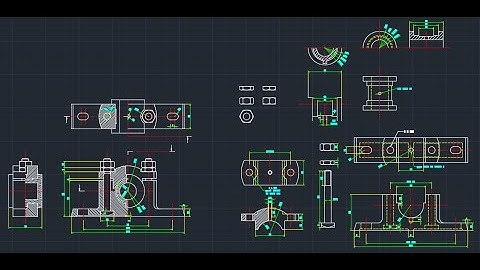 Plummer Block Assembly Drawing in AutoCAD in Hindi