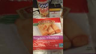 Making Cheese steak egg rolls 😋