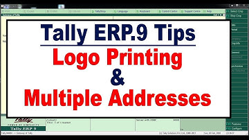 How to Set Company Logo and Multiple Addresses for Invoicing in Tally ERP 9