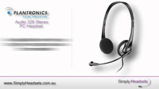 Plantronics Audio 326 Stereo PC Headset Video Overview screenshot 5