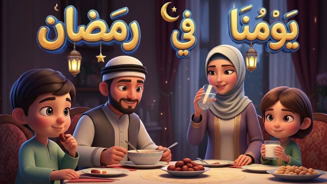 يومنا في رمضان 🌙 أنشودة للأطفال | تعليم صيام رمضان وعاداته 🕌 Basma Kids
