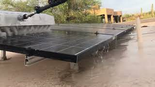 Solar Splash Solar Panel Cleaning Using Jracenstein Rotary Brush!