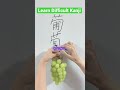 Learn Difficult Kanji, 葡萄(ぶどう, budo)grape!!