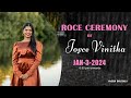 Roce ceremony of joyce vinitha  live streaming  03012024