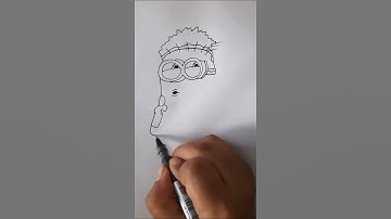 How to Draw Phil the Minion from Despicable Me animation step by step | #shorts