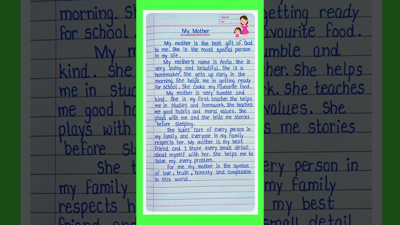 My Mother Essay On In English Paragraph Writing