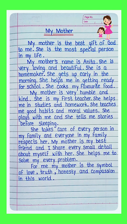 My mother essay | Essay on My mother in English | My mother paragraph writing | My mother