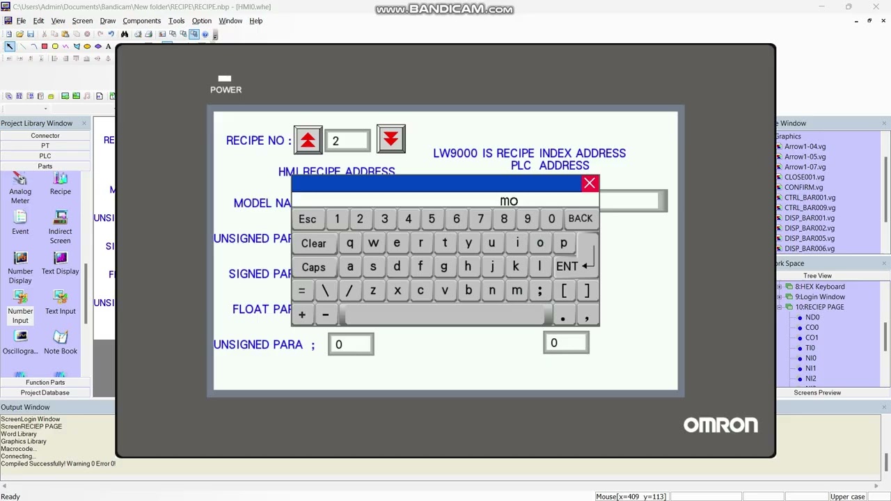 OMRON HMI RECIPE PART-2