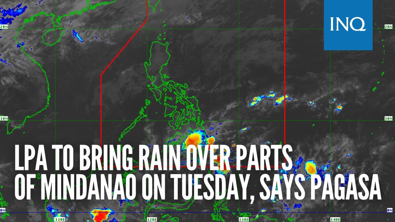 LPA to bring rain over parts of Mindanao on Tuesday, says Pagasa - YouTube