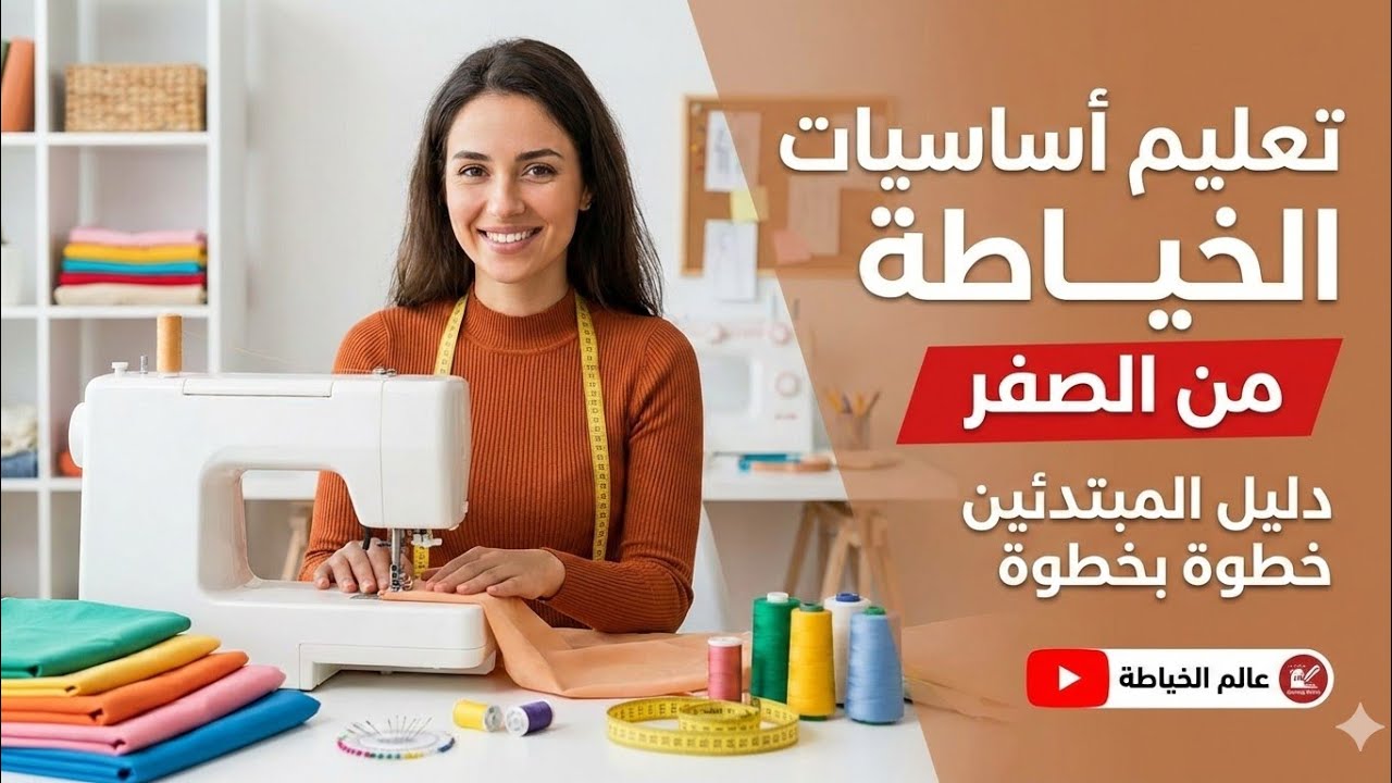 تعليم أساسيات الخياطة من الصفر | دليل المبتدئين لتعلم الخياطة خطوة بخطوة بدون تعقيد