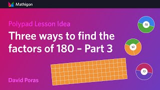Three ways to find the factors of 180 – Part 3