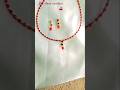 Elegant Red Stone necklace with Earrings #shorts #shortsfeed #youtubeshorts