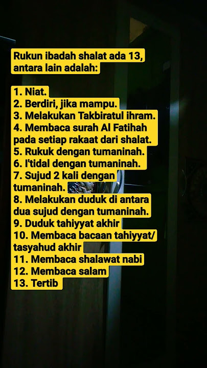 Mengingat 13 Rukun Shalat #shorts #rukunshalat