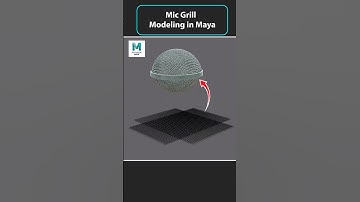 How to Create Microphone grill Modeling in Maya #mayatutorial #modelingtips #shorts