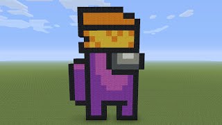Minecraft Pixel Art - Among Us Cheese Hat