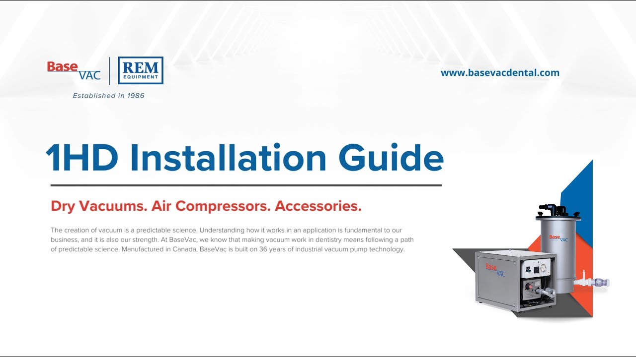 BaseVac 1HD Dry Vacuum System Installation Guide