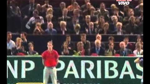 ATP Masters 1000 Paris: Roger Federer vs Radek Stepanek: Last game of the match